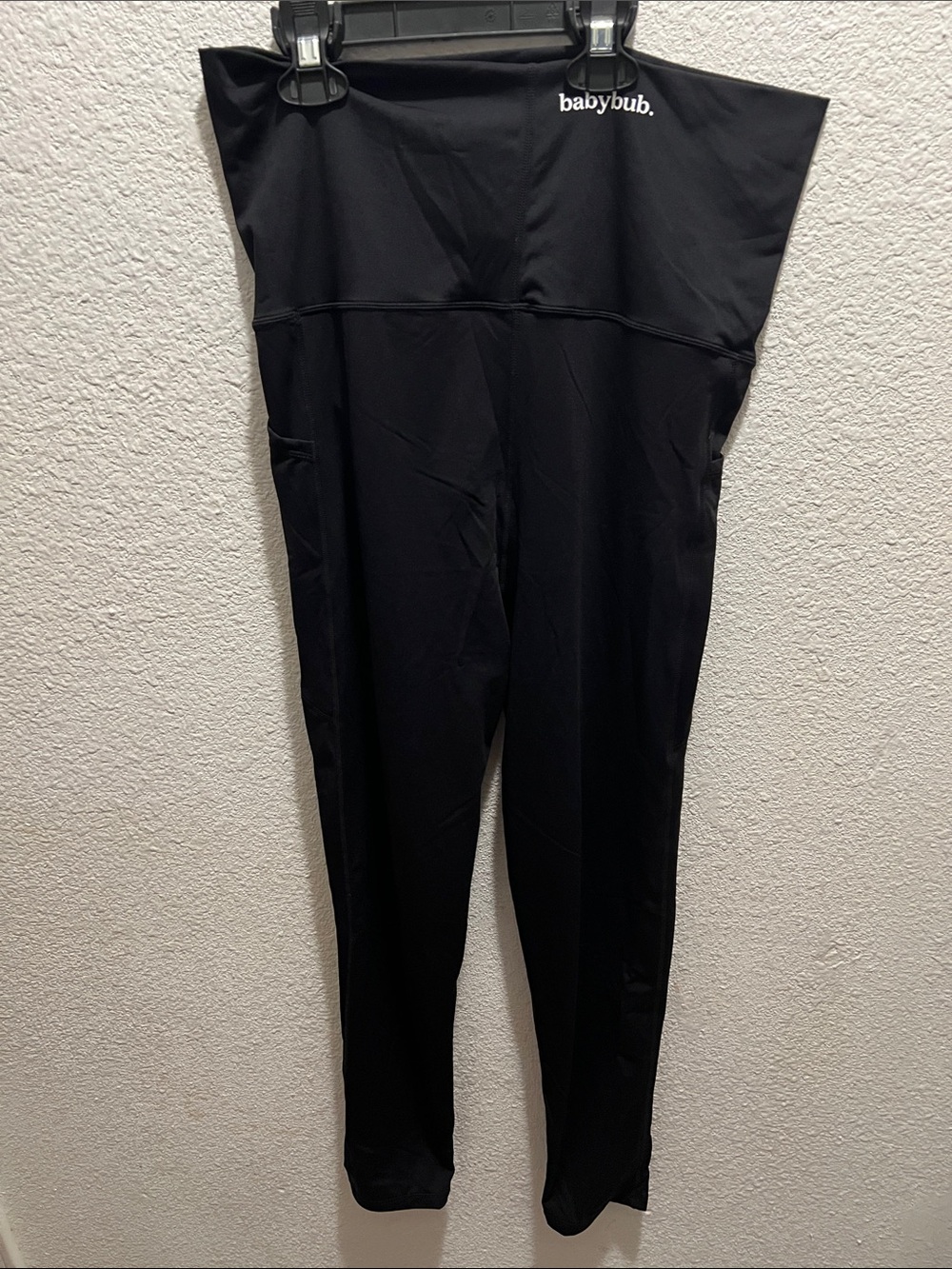 babybub Black High-Waist Supportive Maternity Leggings
